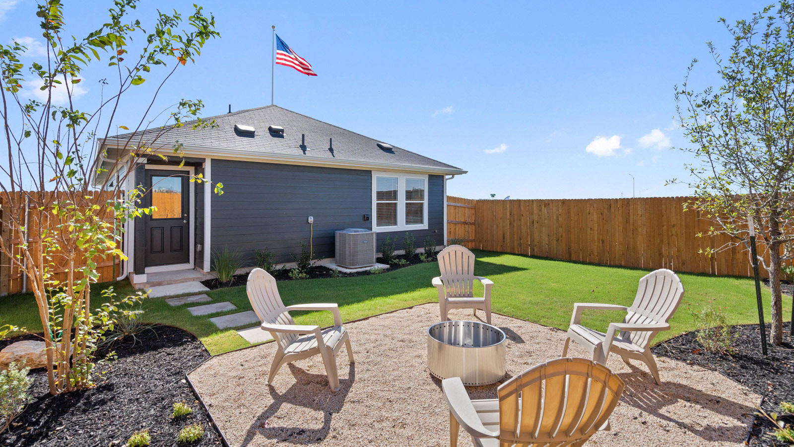 Back exterior of the Danbury at Marigold in Uhland, TX.