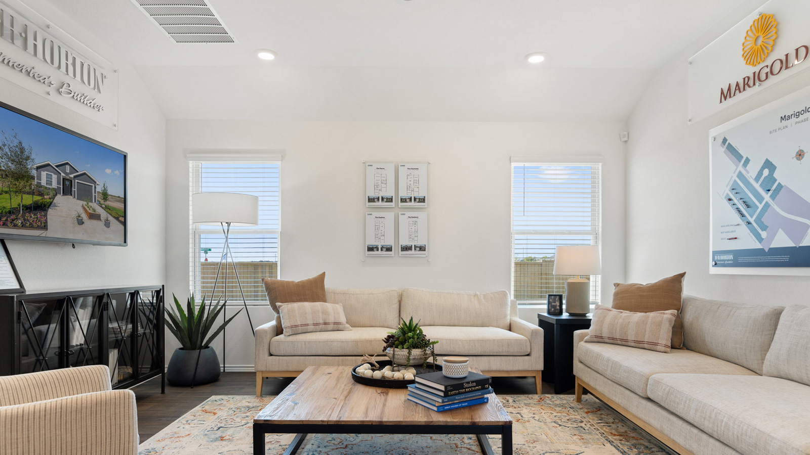 Open concept living area with natural light.