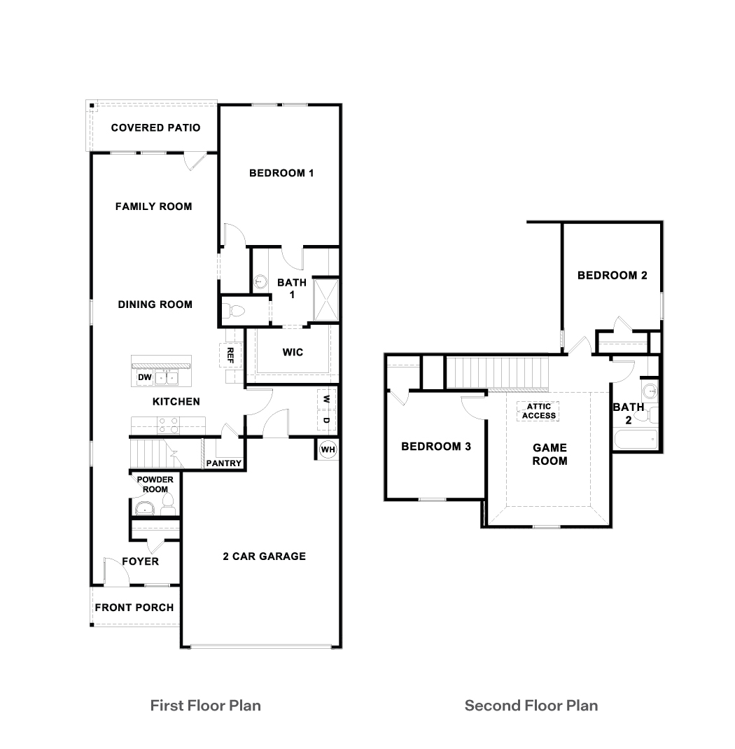 The Florence Two Story Three Bedroom Floorplan