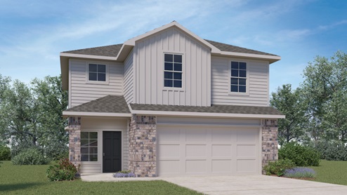 Emma Front Exterior Rendering - Two Story - Elevation A