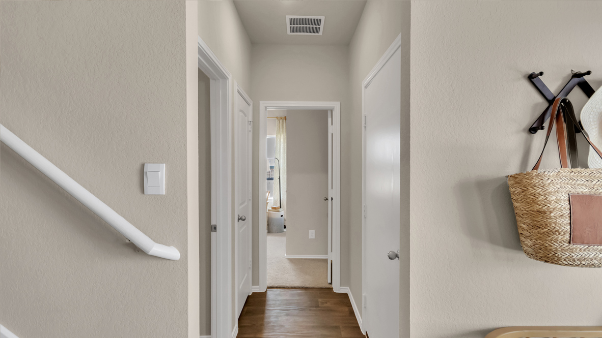 Hallway leading to guest bedroom.