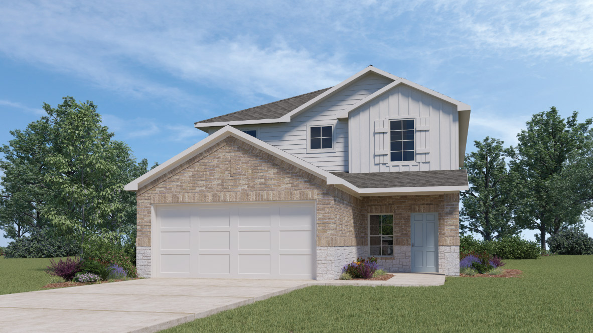 X30N - Nicole Floorplan - B Elevation Exterior Rendering