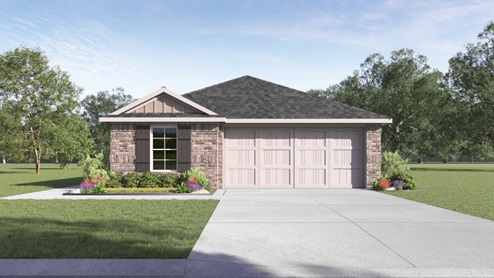 Taylor Front Exterior Rendering - One Story - Elevation A
