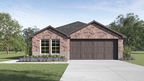 Taylor Front Exterior Rendering - One Story - Elevation B
