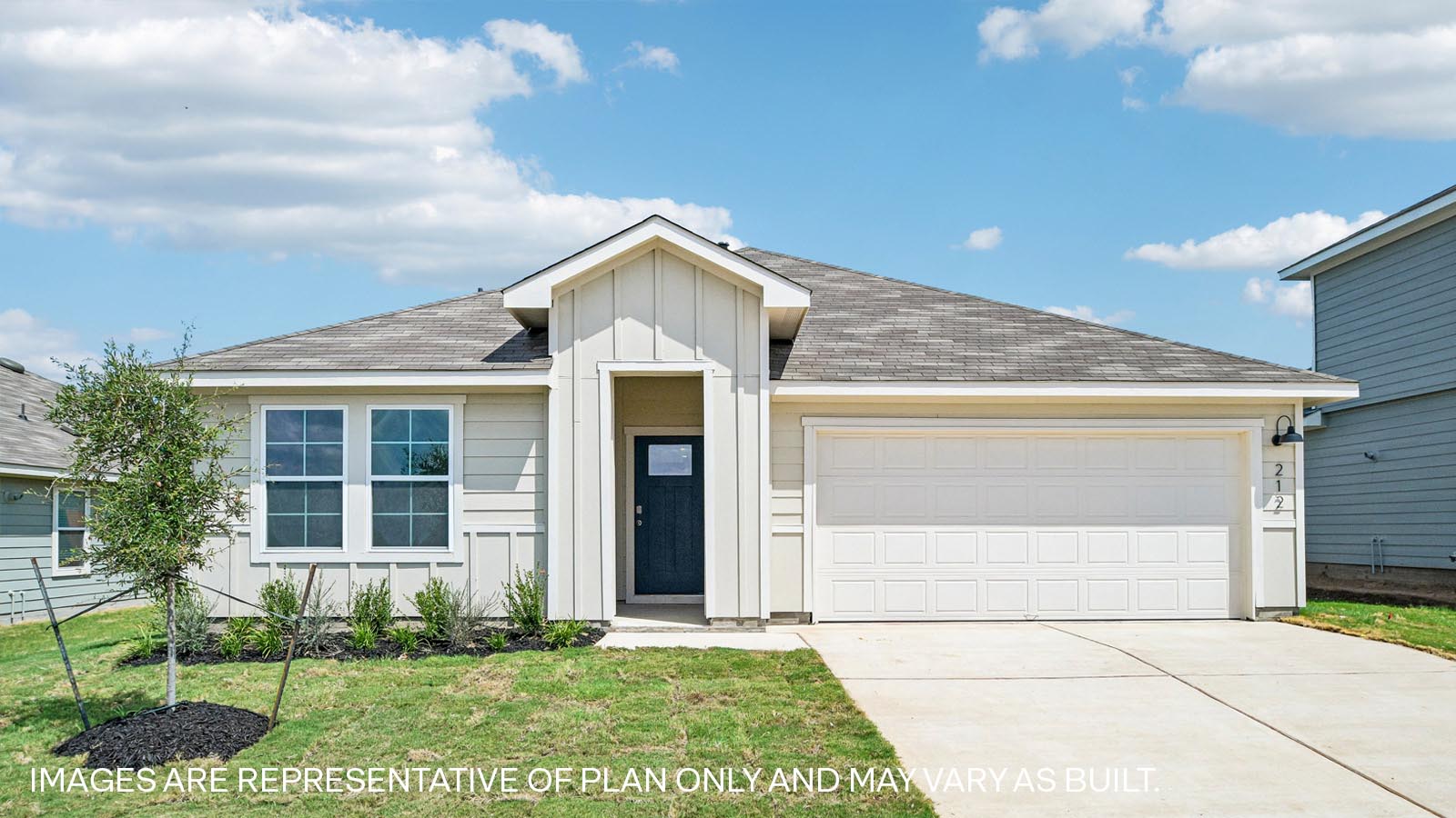 The Lakeway Floorplan at Prairie Lakes in Buda, Tx-Elevation B