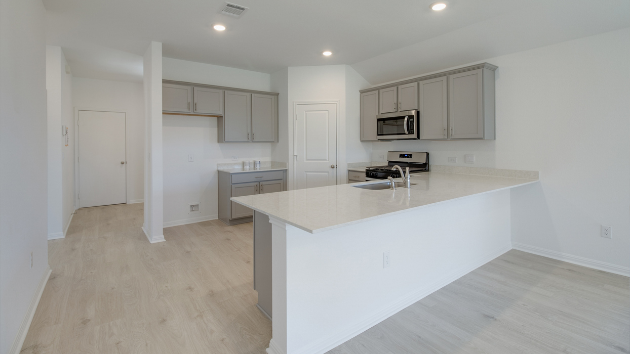 Open Concept Kitchen With Large Kitchen Island