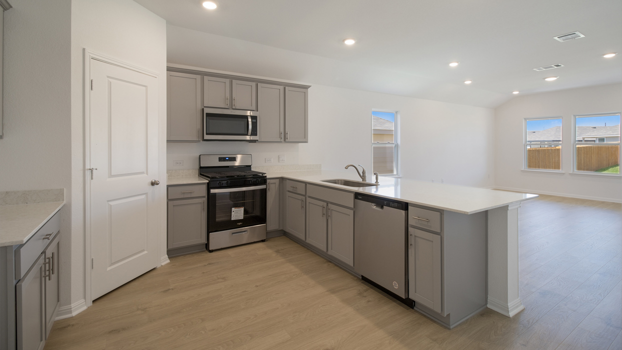 Open Concept Kitchen With Large Kitchen Island