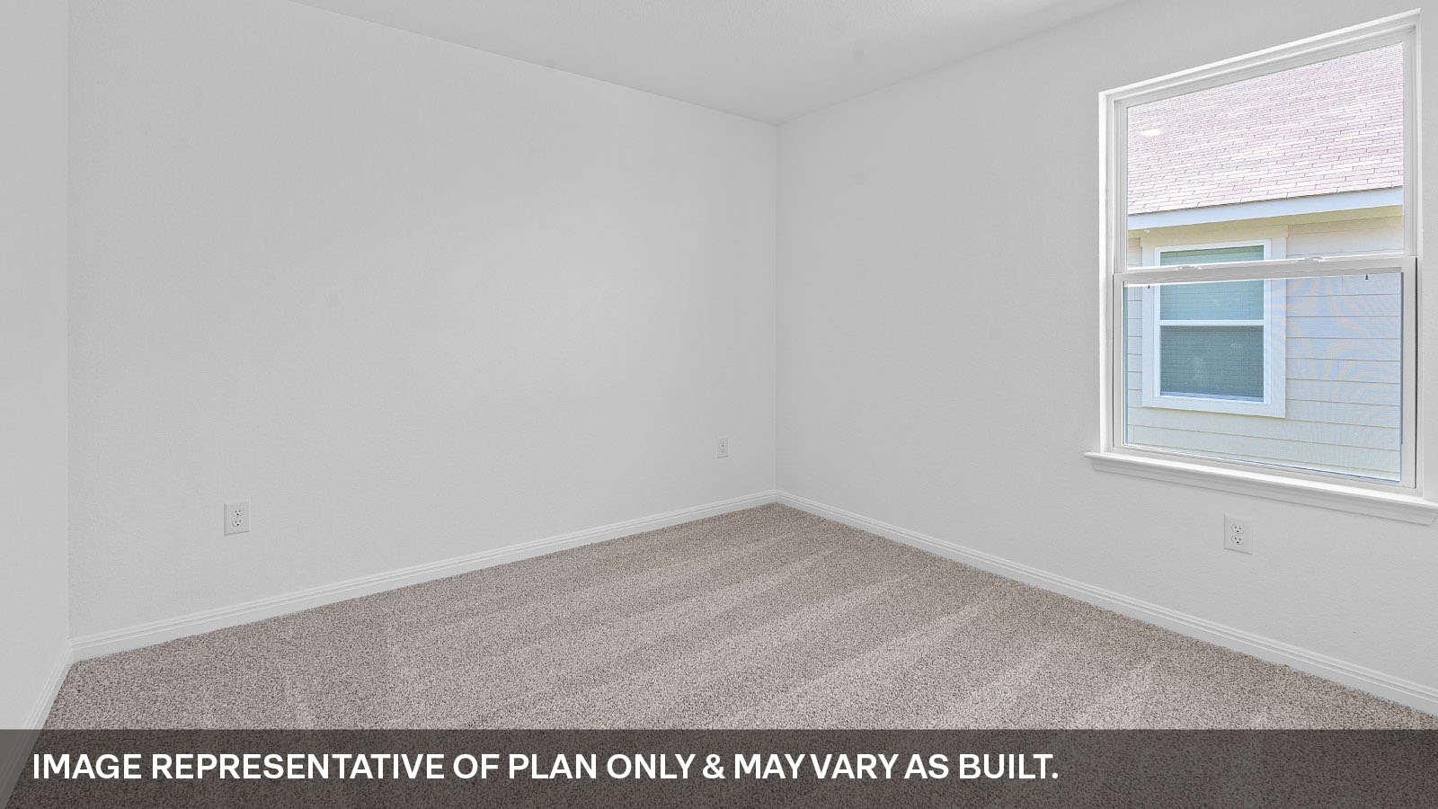 Third bedroom with window.