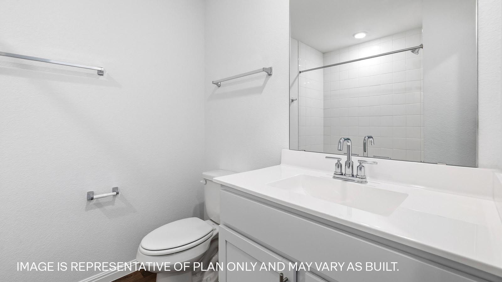 Bathroom 2 with tub and shower.