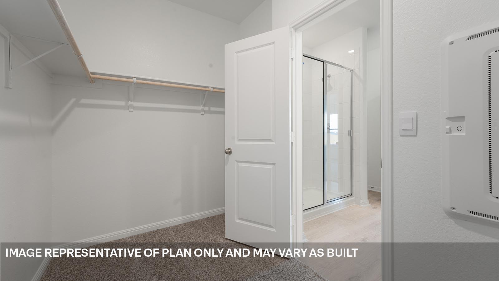 Walk-in closet in bathroom 1.