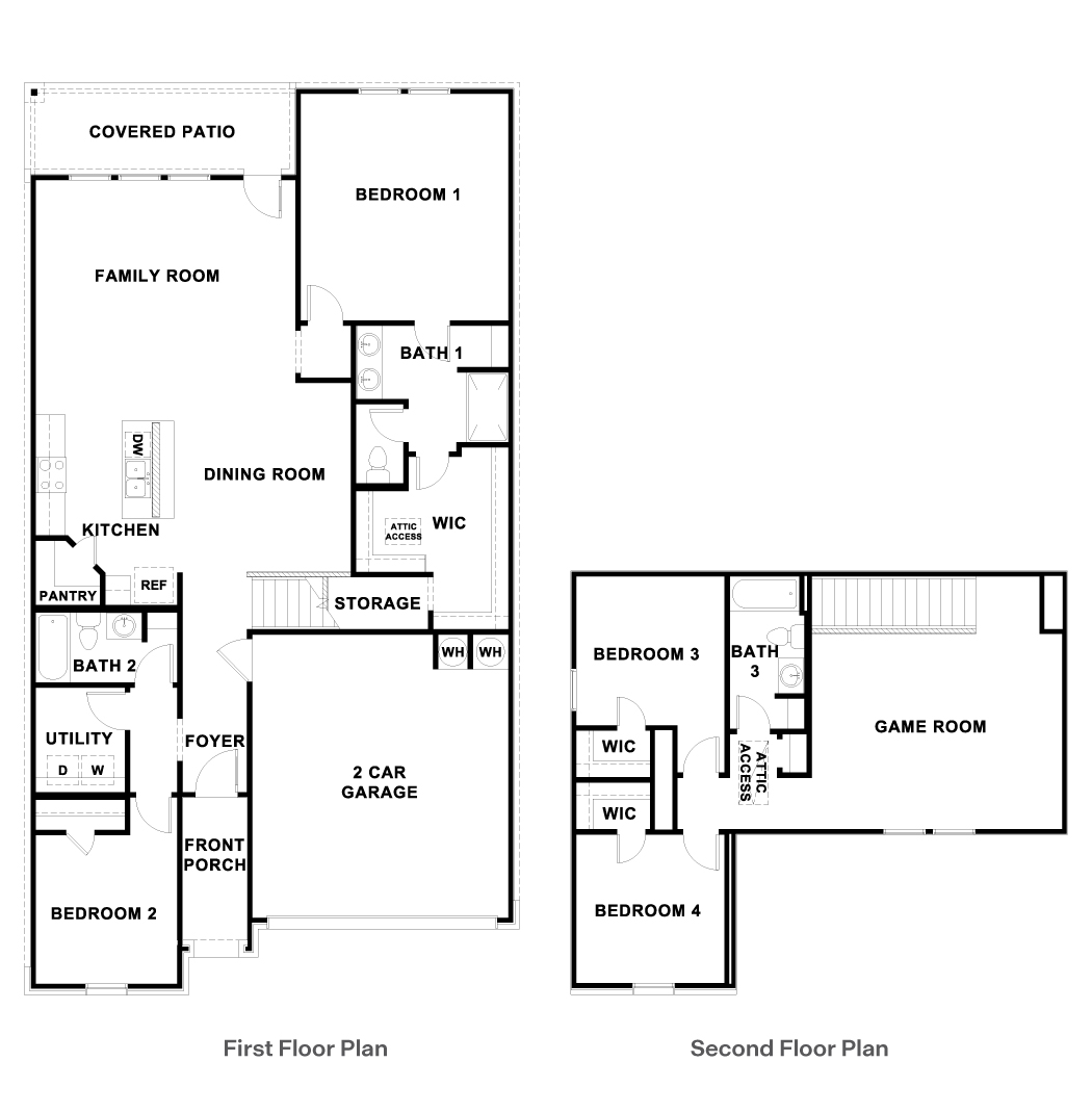The Mitchell floorplan at Prairie Lakes in Buda, TX.