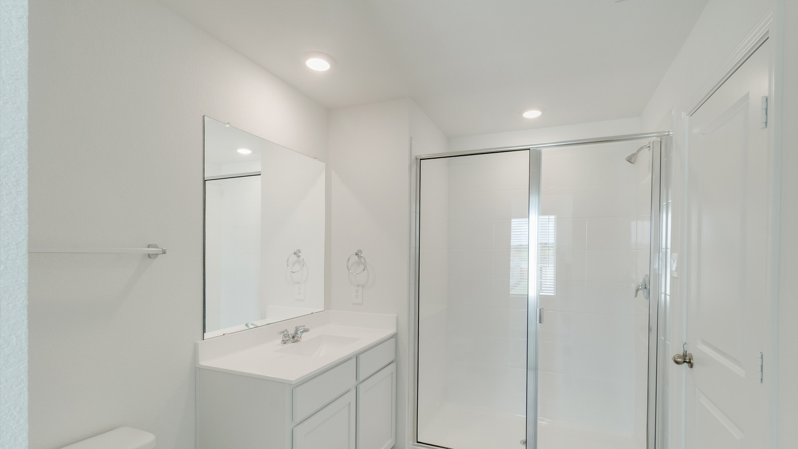 Bathroom featuring a walk in shower.