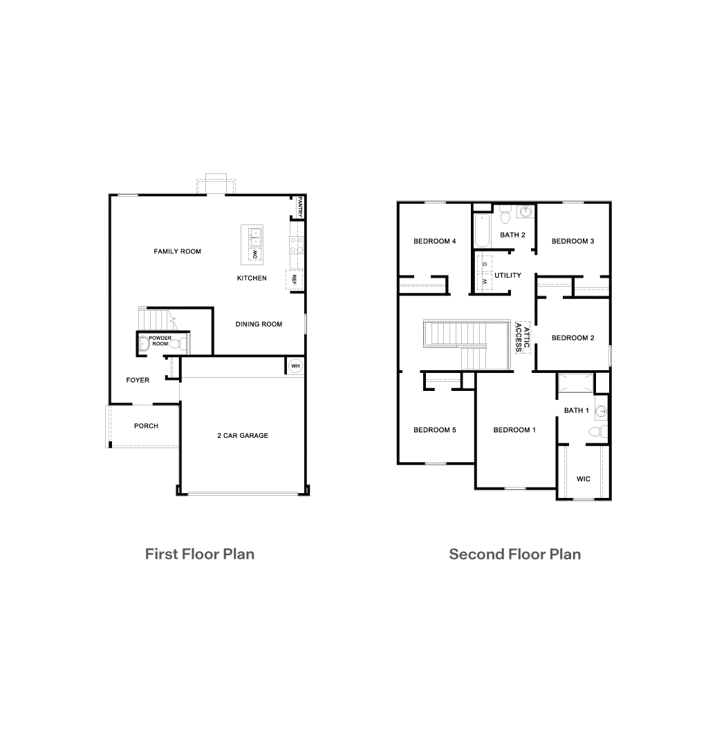 The Franklin Two Story Floor Plan