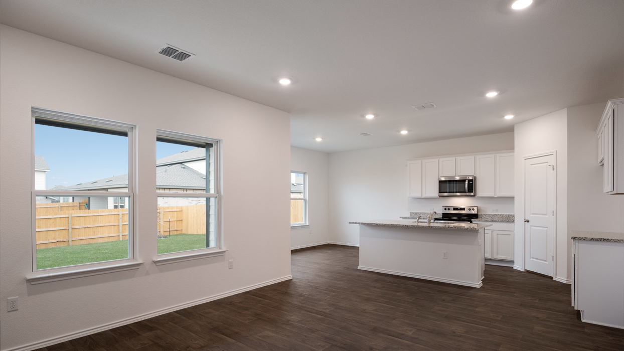 open concept living room with natural lighting