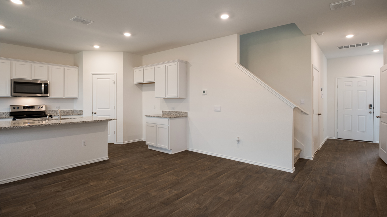 open concept living room with natural lighting