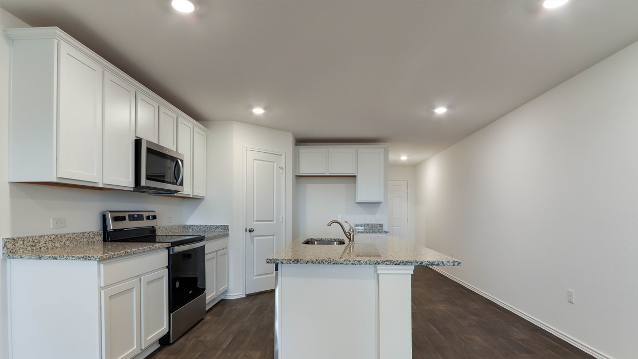 Open Concept Kitchen With Large Kitchen Island
