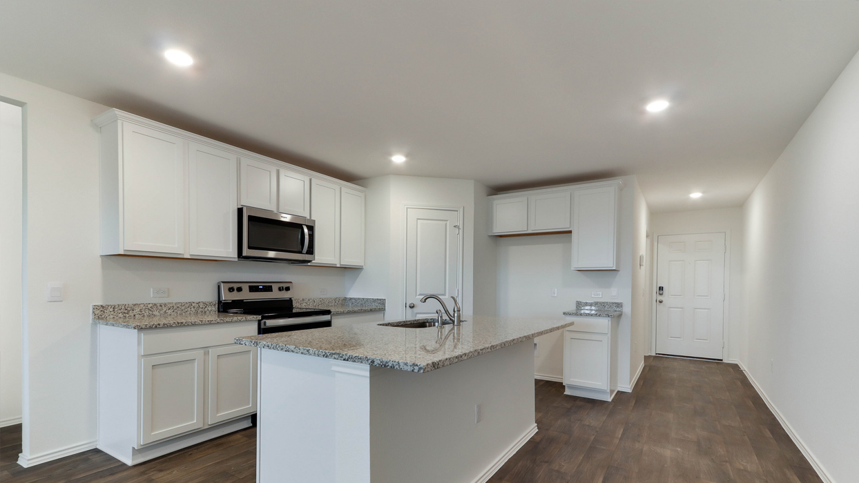 Open Concept Kitchen With Large Kitchen Island