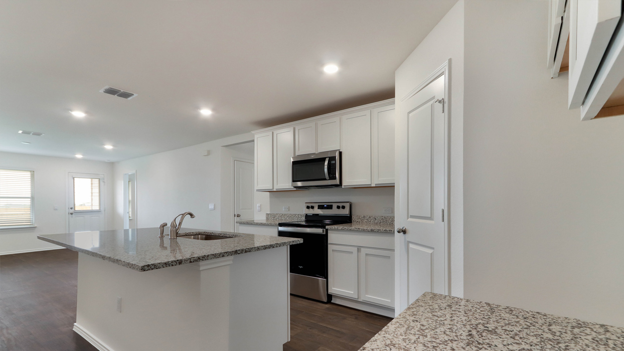 Open Concept Kitchen With Large Kitchen Island