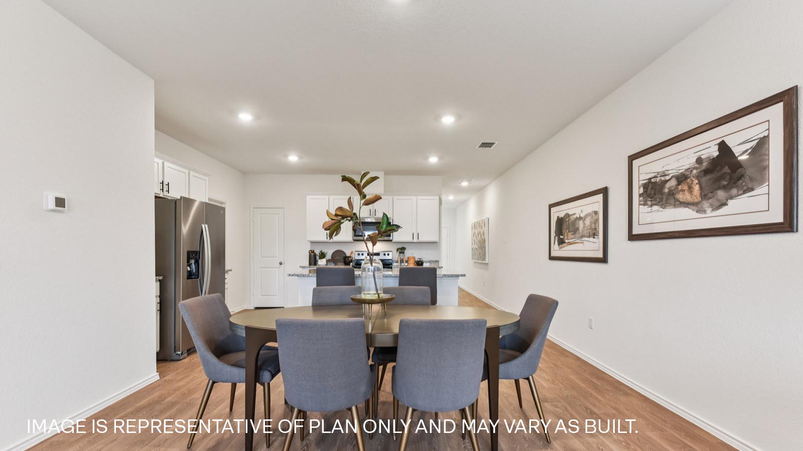 Dining area and living area.
