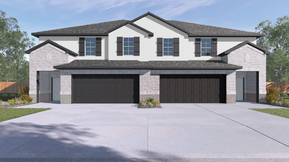 1946 Pecan Floorplan front exterior rendering - Palomino in Manor TX