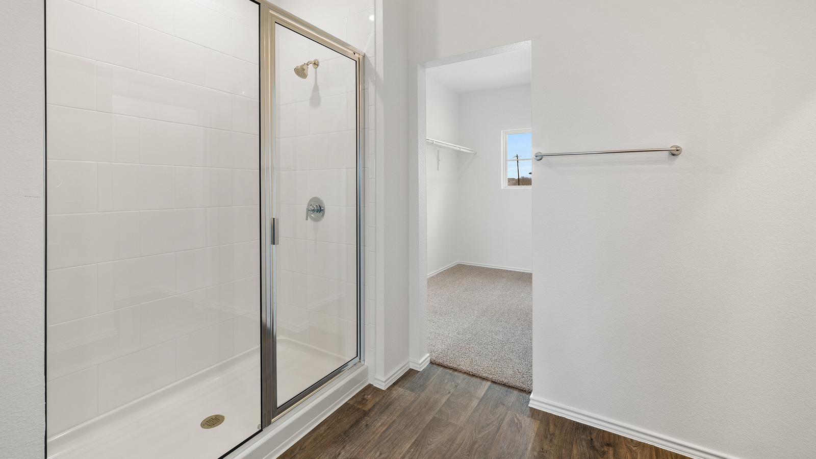 2223 Sycamore Floorplan main bathroom with walk-in shower gallery image - Palomino in Manor TX