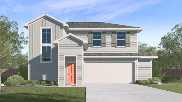 Exterior of new build home.