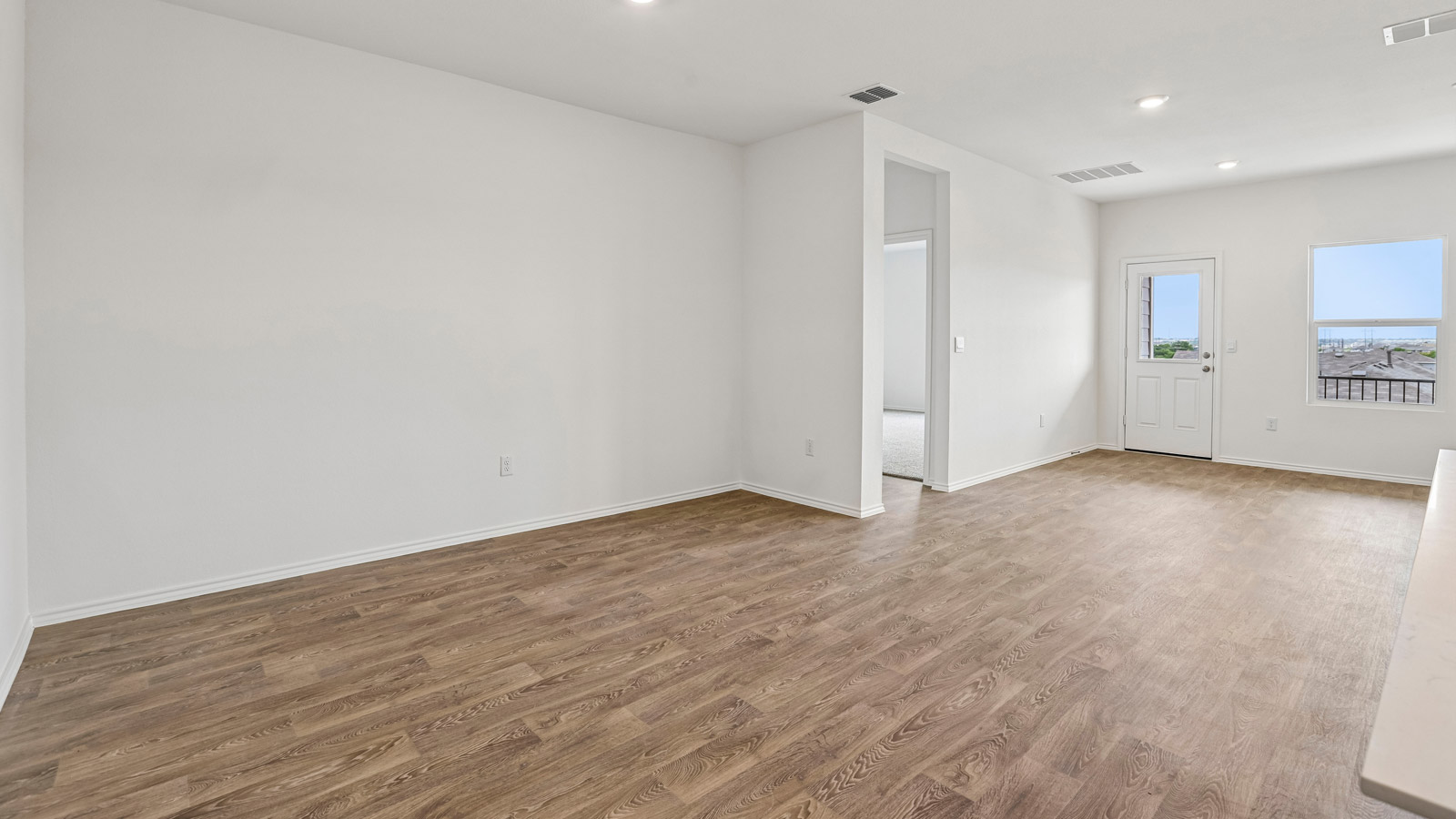 Spacious living area.