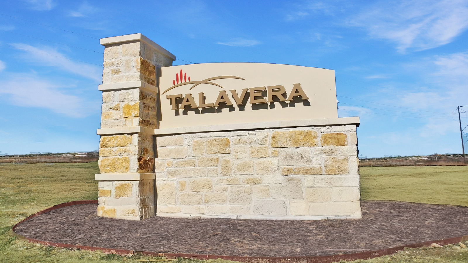 Talavera Entry Monument in Kyle, TX.