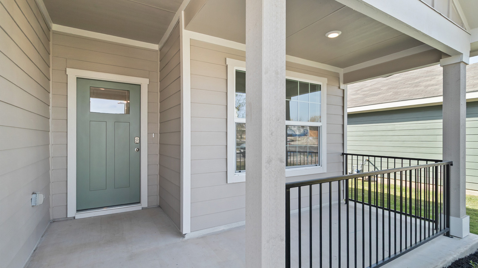 Covered front patio.