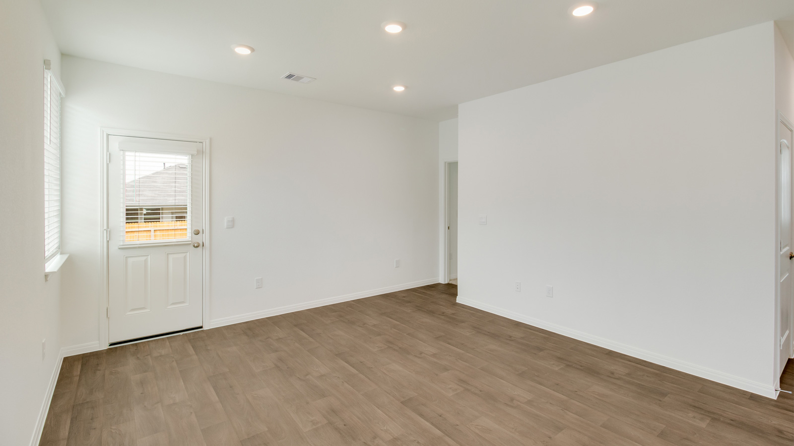 Living room built for daily living, entertaining with ample space, near front foyer, adding stylish open design