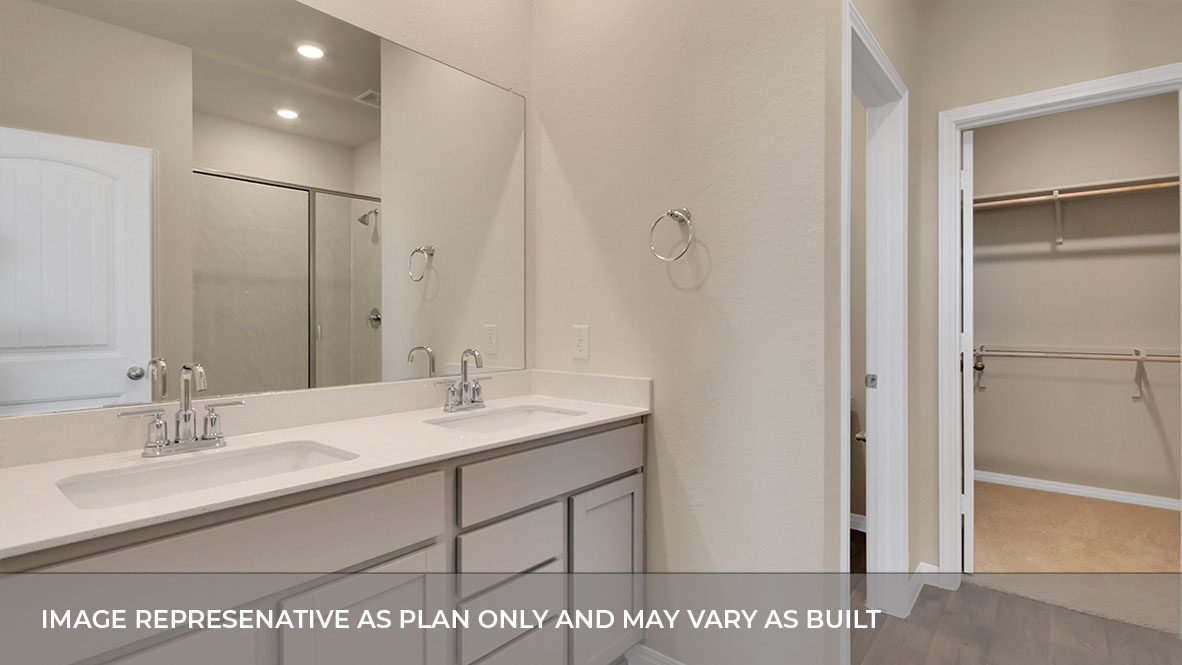 Interior bathroom with double sink