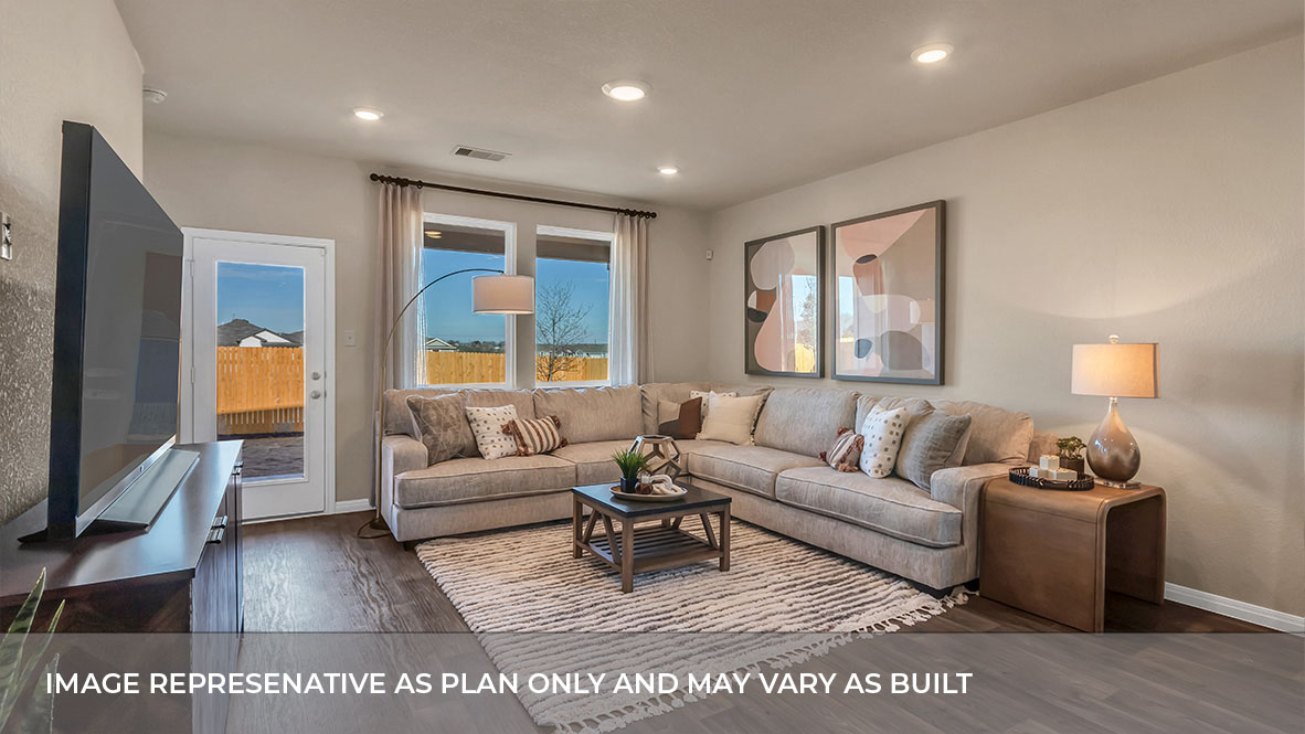 Interior living area with large window