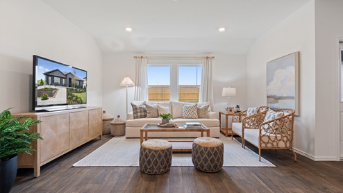 cozy living room with plenty of natural light