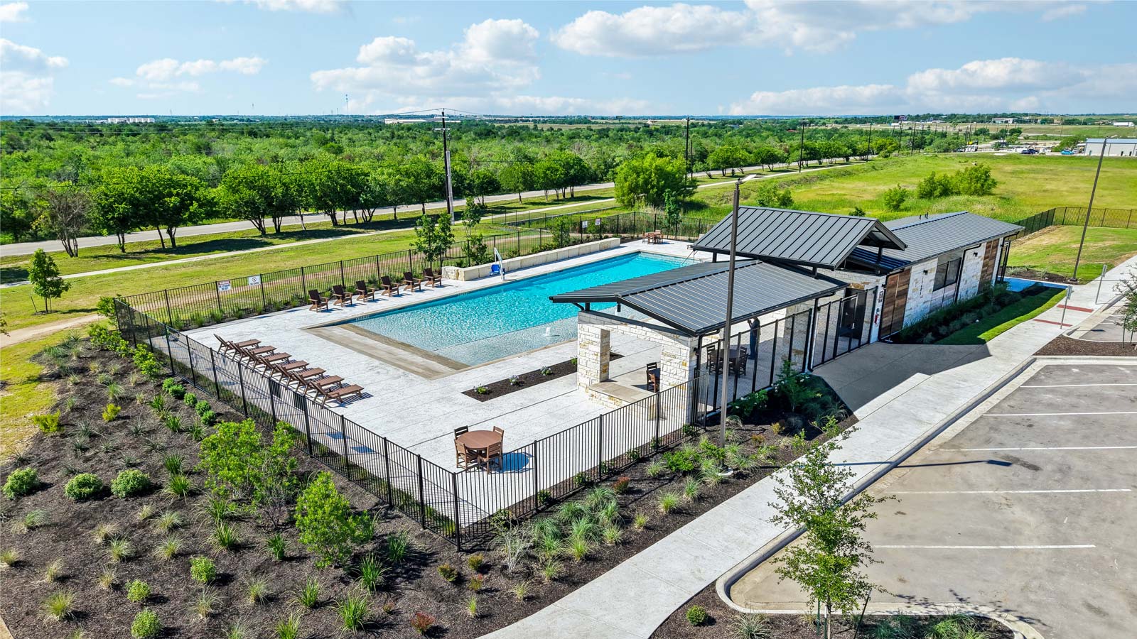 Community with pool near Austin, TX.