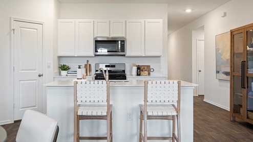 kitchen with quartz countertops