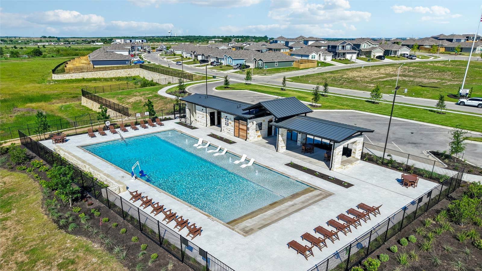Community with pool near Austin, TX.