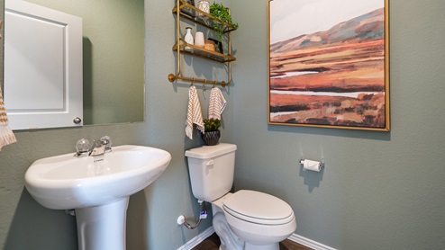 Powder bathroom off of front foyer