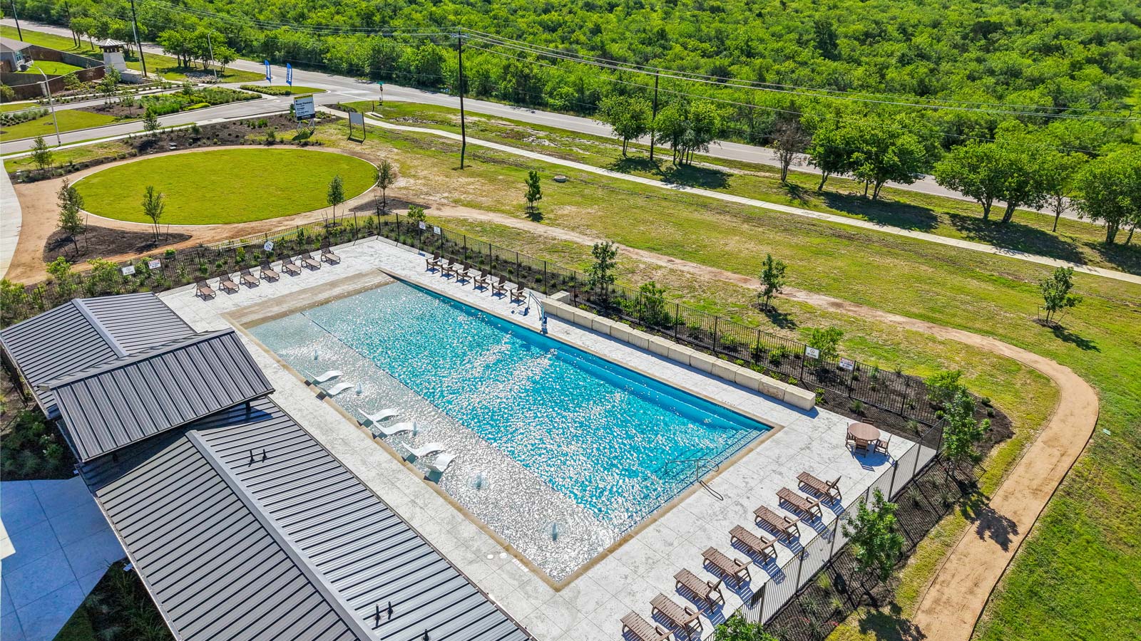Community with pool near Austin, TX.