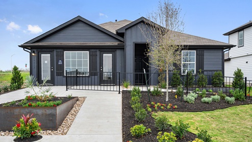 front exterior modern farmhouse home - Durango in Mustang Ridge TX