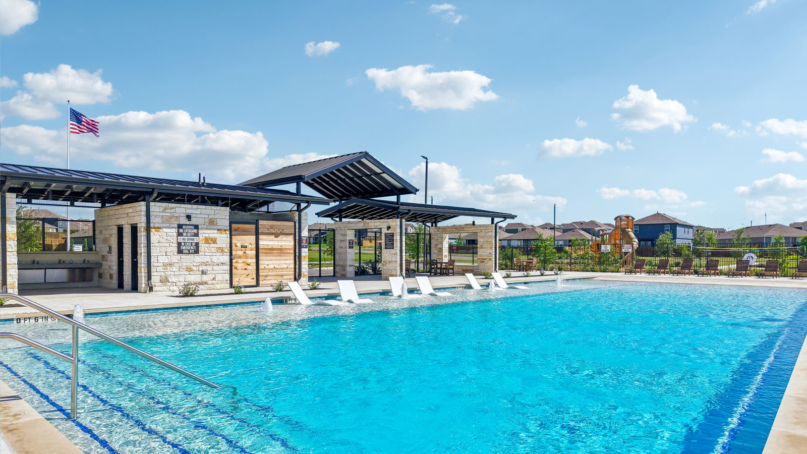 Community with pool near Austin, TX.