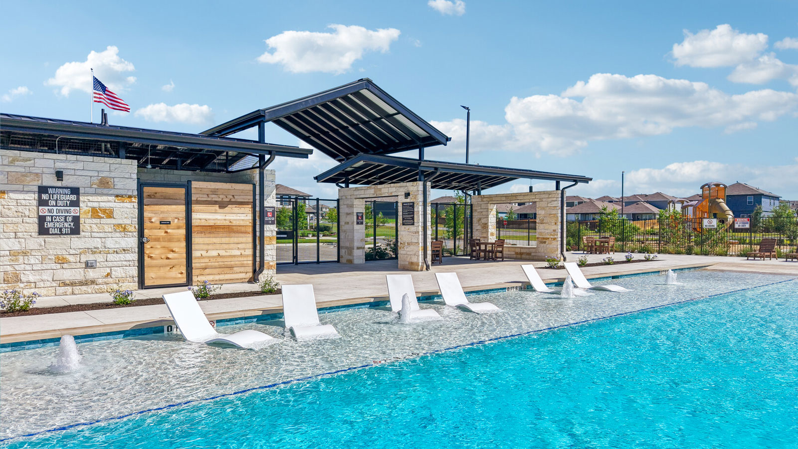 Community with pool near Austin, TX.