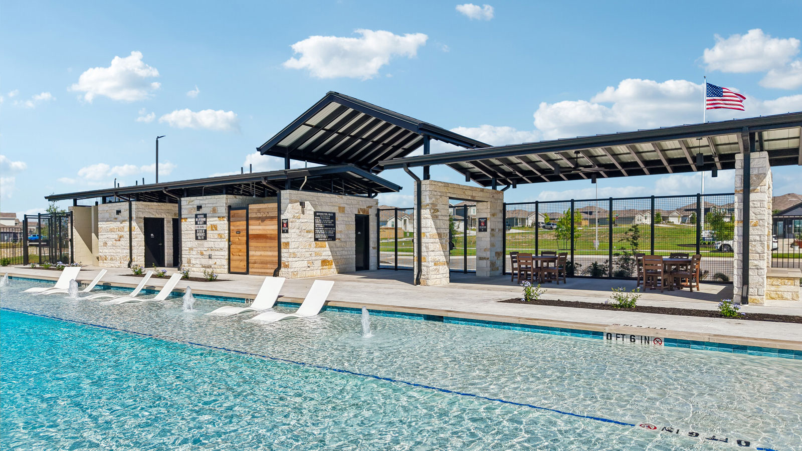 Community with pool near Austin, TX.