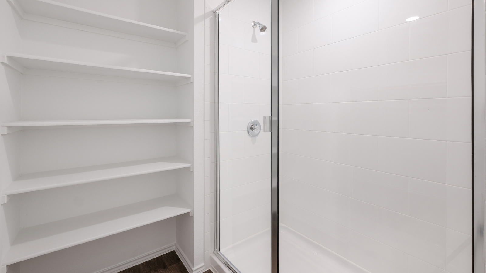 Bathroom 1 with walk-in shower.