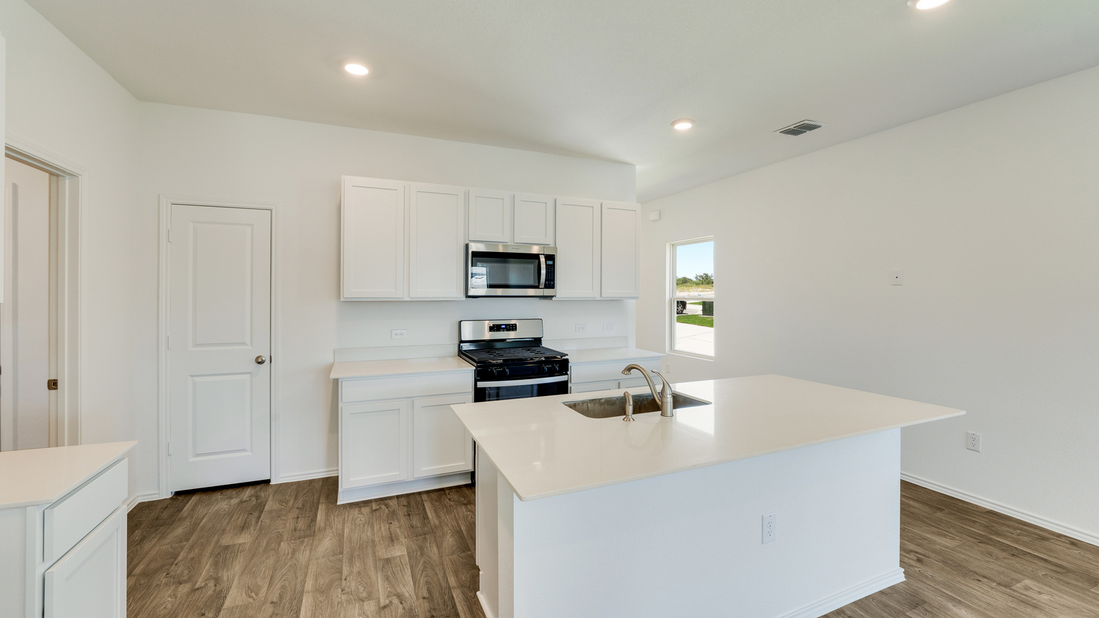 Large kitchen island.