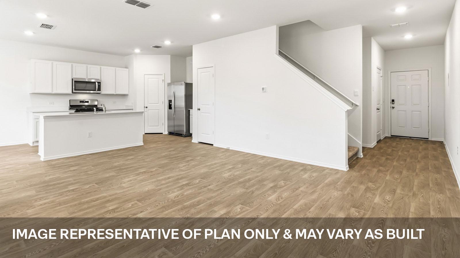 Open family room with windows,