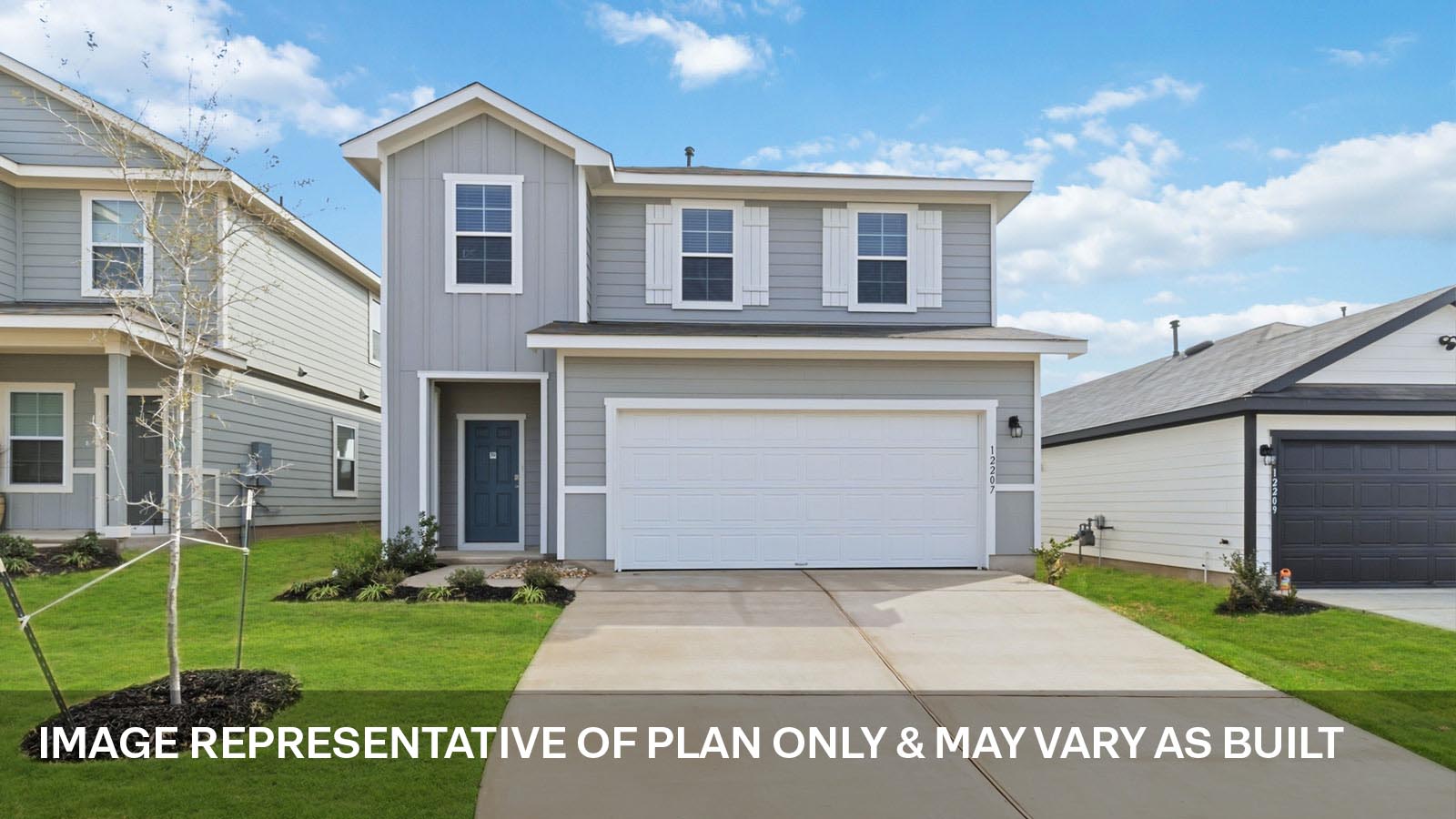 The Grace floorplan - B Elevation at Durango in Mustang Ridge, TX.