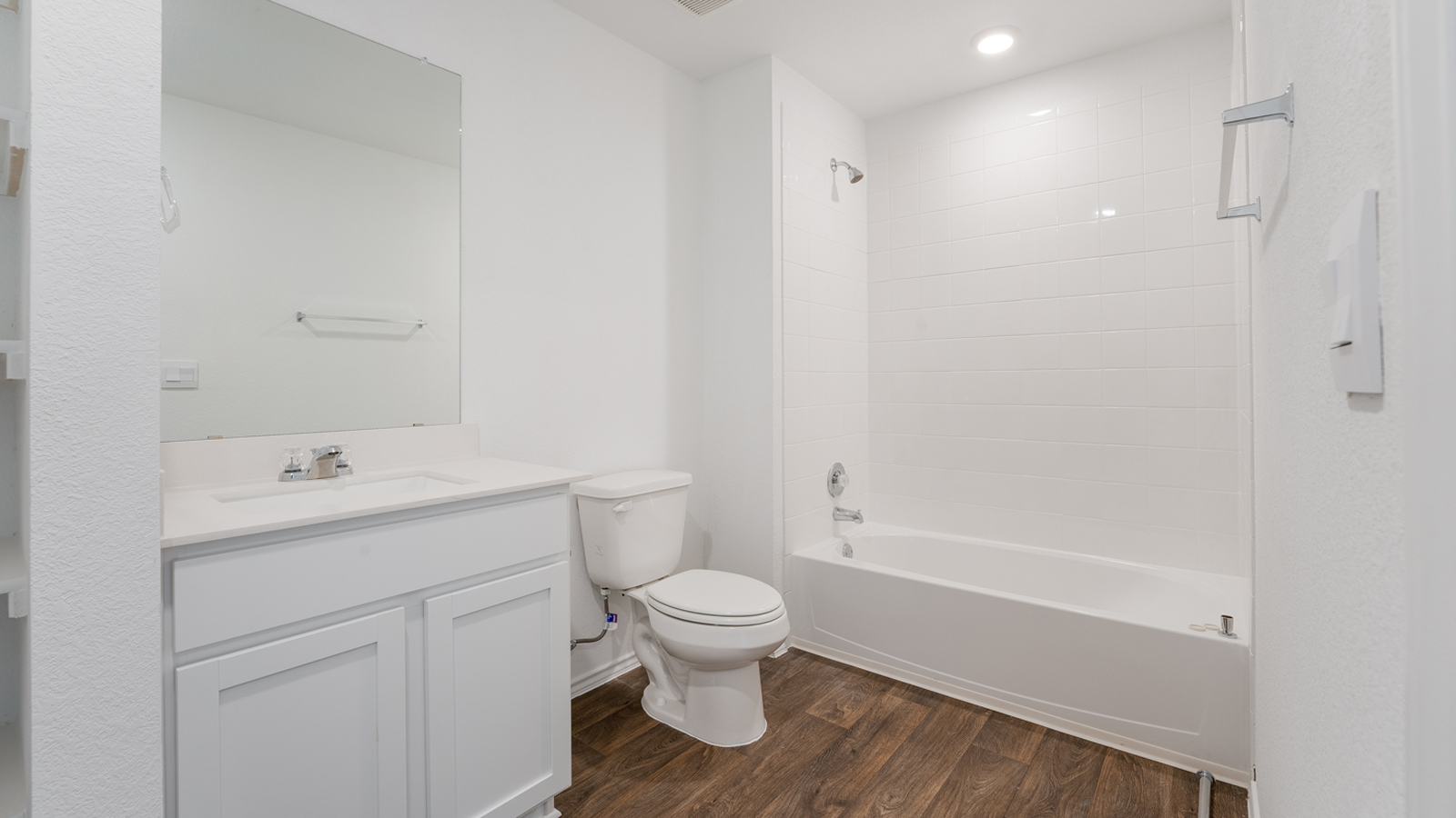 Full bathroom located upstairs.