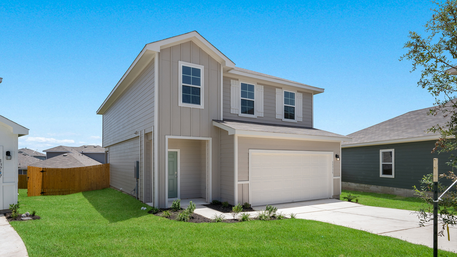 The Grace floorplan, B elevation at Durango in Mustang Ridge, TX.