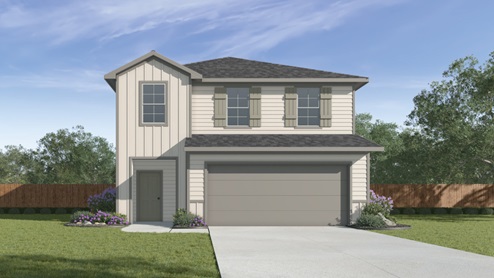 Front Exterior Rendering - Elevation A with Siding