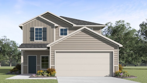 Nicole Front Exterior Rendering - Two Story - Elevation B